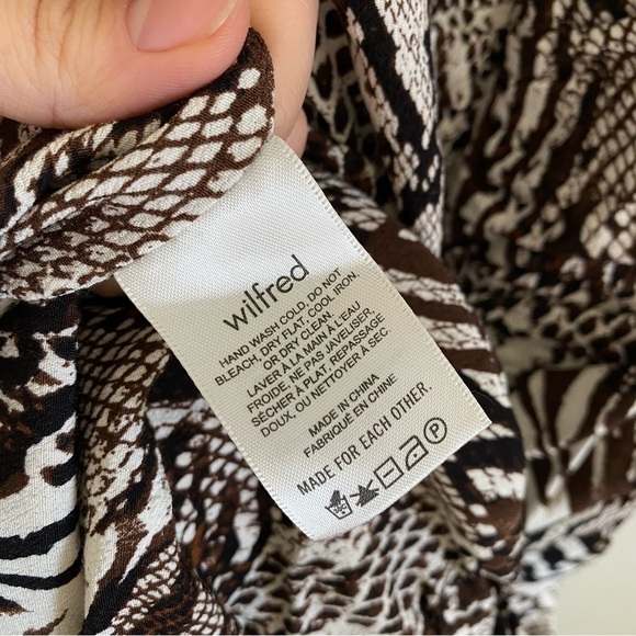 NWOT Aritzia Wilfred Veda Animal Snake Zebra Print Ruched Open Back Mini Dress 2 - Picture 6 of 6
